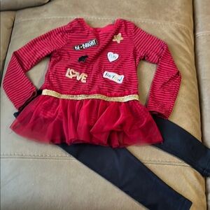 Red and Black Kids Costume Set